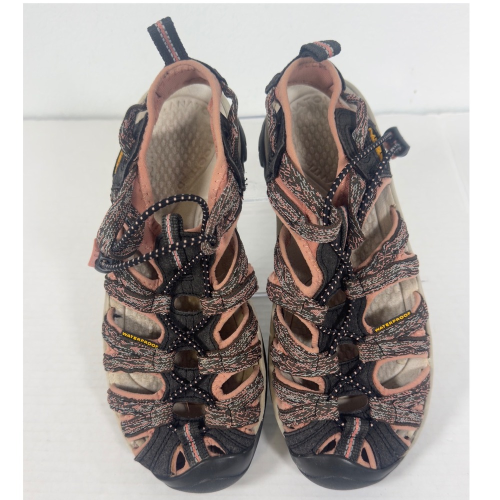 KEEN Whisper Sandals Womens 6.5 Black Rose Waterproof Hiking Sport Water Shoes